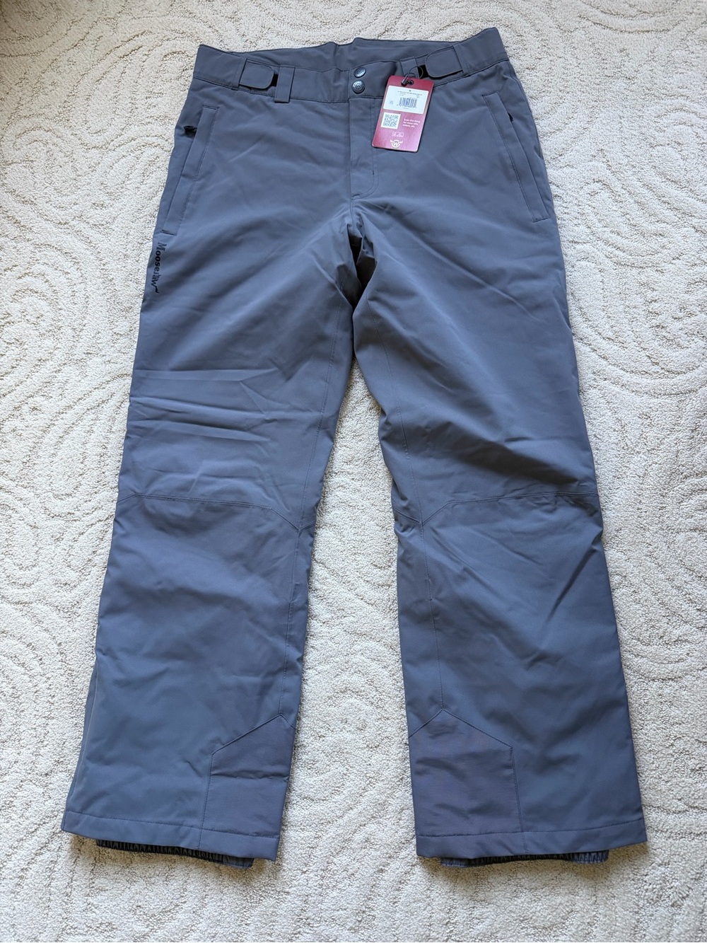 NWT Moose Jaw Insulated Snow & Ski Pants men’s size medium gray